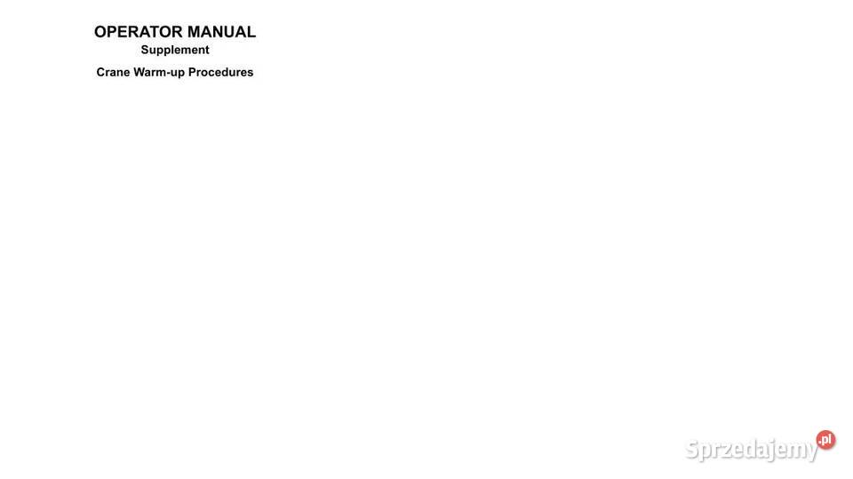 Grove TMS800E TMS700E żuraw instrukcja obsługi Poradniki, albumy i reportaże