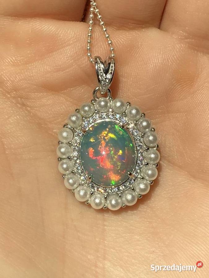 Duża zawieszka z opalem etiopskim mazowieckie Warszawa sprzedam