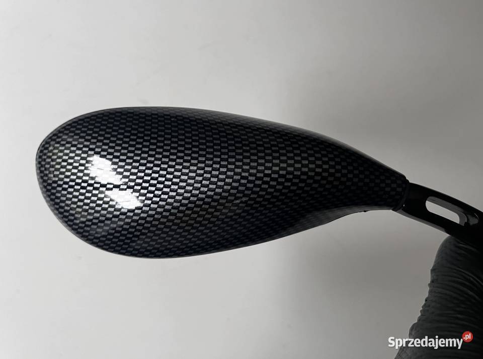 Motocyklowe lusterko lusterka łezka carbon gwint wielkopolskie Łobżenica