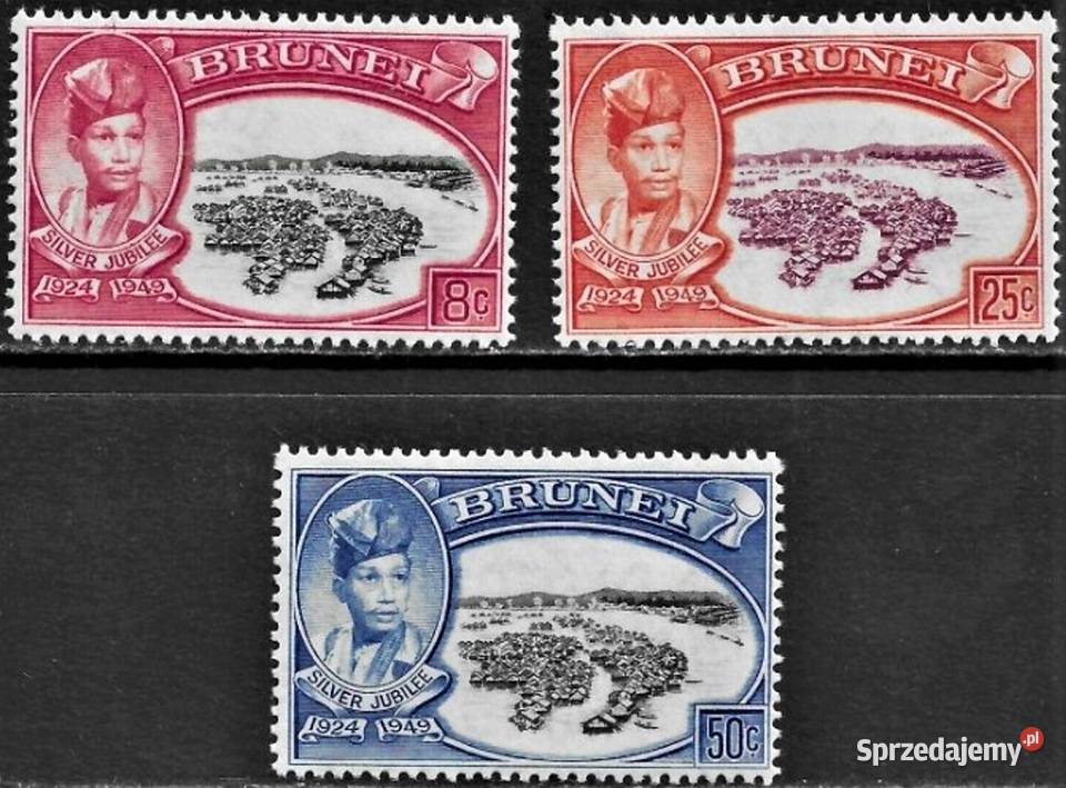 BRUNEI 1949 MNH kompletna seria WYSYŁKA Człuchów sprzedam