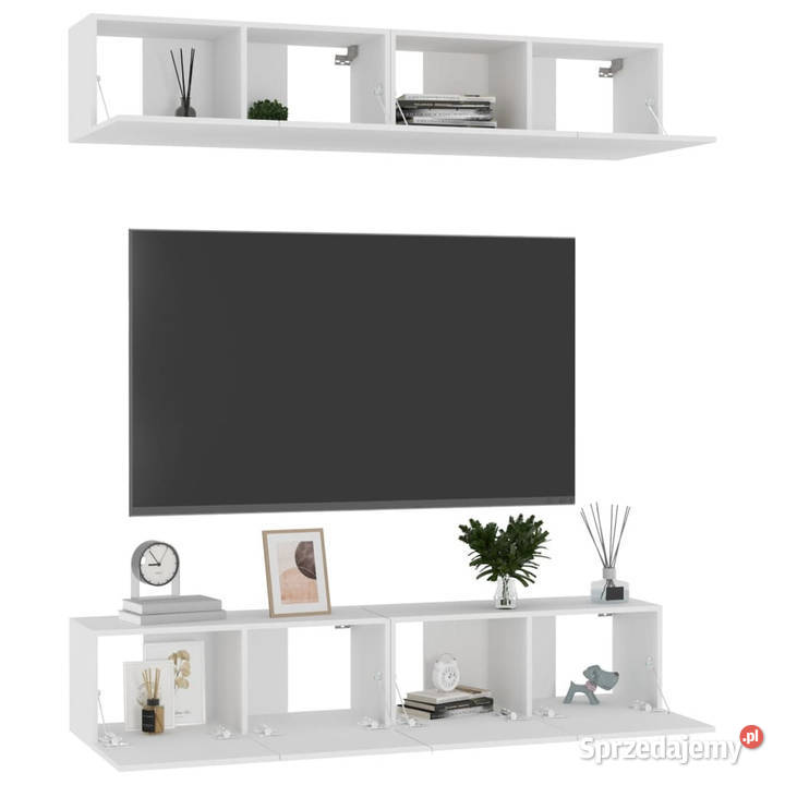 Szafki telewizyjne 4 białe 80x30x30 WM3074451 Warszawa