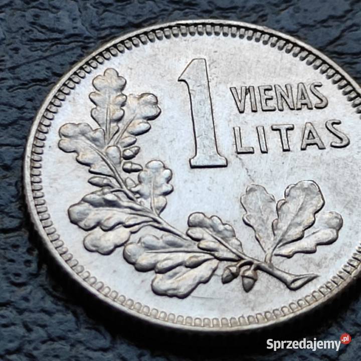 Moneta Litwa 1 lit 1925 r Srebro zachodniopomorskie Lipiany