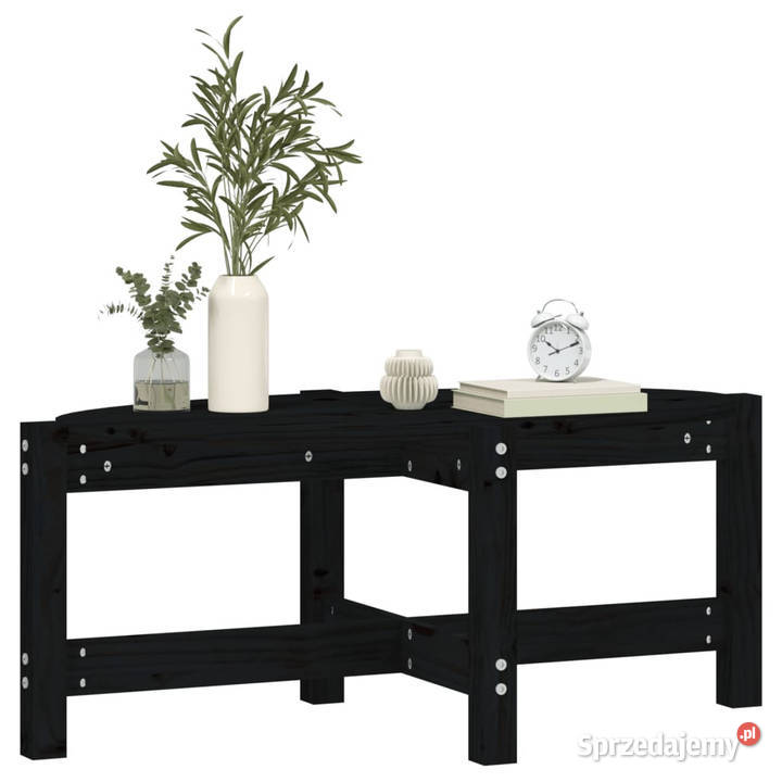 Stolik kawowy czarny 87x48x35 lite drewno mazowieckie
