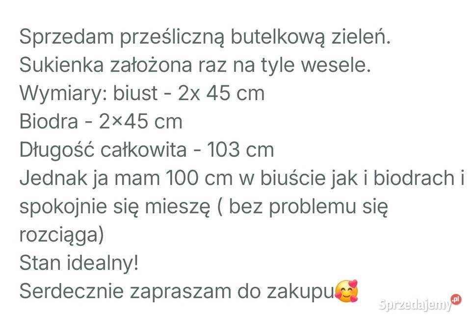 Sukienka na wesele zielony Spódnice i sukienki Białystok