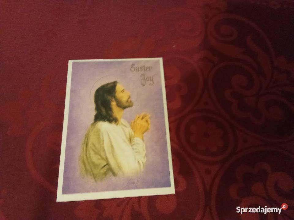 Pocztówka Wielkanoc Jezus easter joy PRL Warszawa