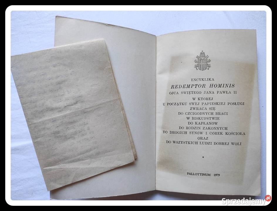 Encyklika Redemptor Hominis Jana Pawła II 1979 r Pozostałe Płock sprzedam