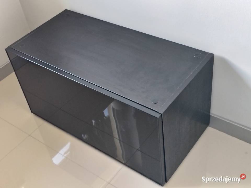 Szafka wisząca IKEA JUTIS szklany front czarna