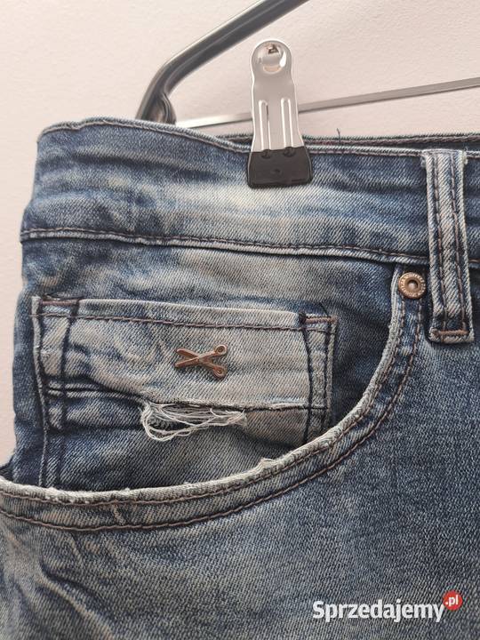 Jeansy Scotfree 3834 męskie denim z przetarciami Trąbki Wielkie