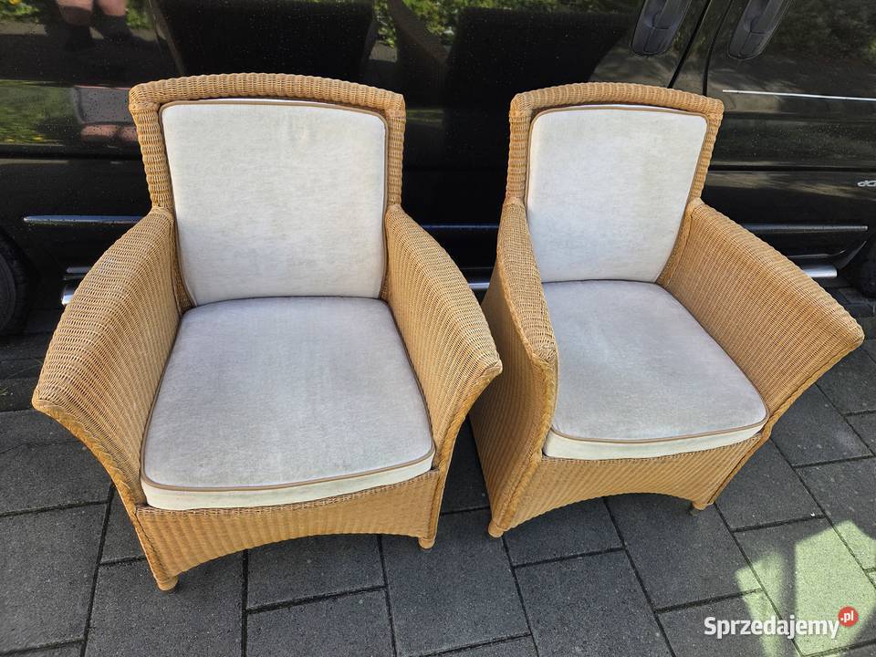 Krzesła do jadalni na taras Lloyd Loom Rattan 2 Łask sprzedam
