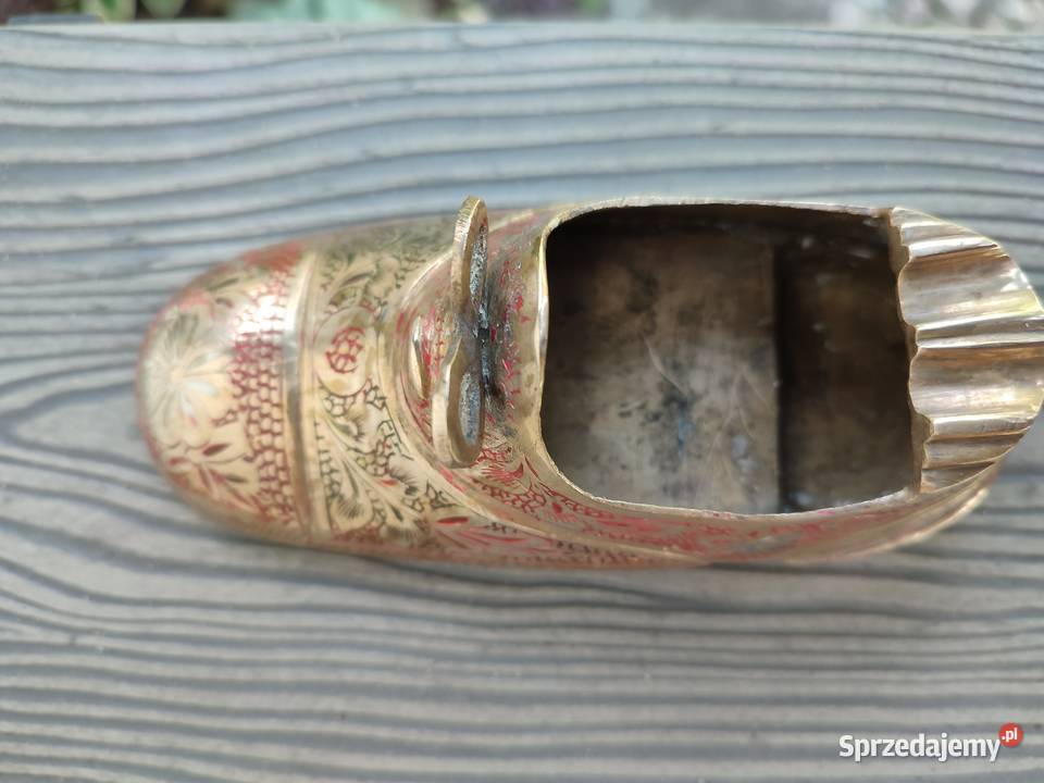 Popielniczka mosiężna but Rękodzieło sprzedam