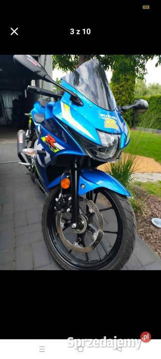 Suzuki GSXR niebieski Pawłowo Skockie