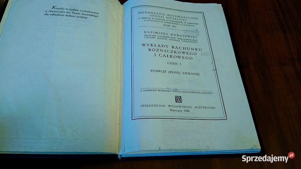 Wykłady rachunku różniczkowego i całkowego 1 pomorskie Gdańsk