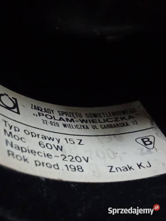 Lampa UFO Polam Wieliczka lampa oświetlenie PRL Łódź