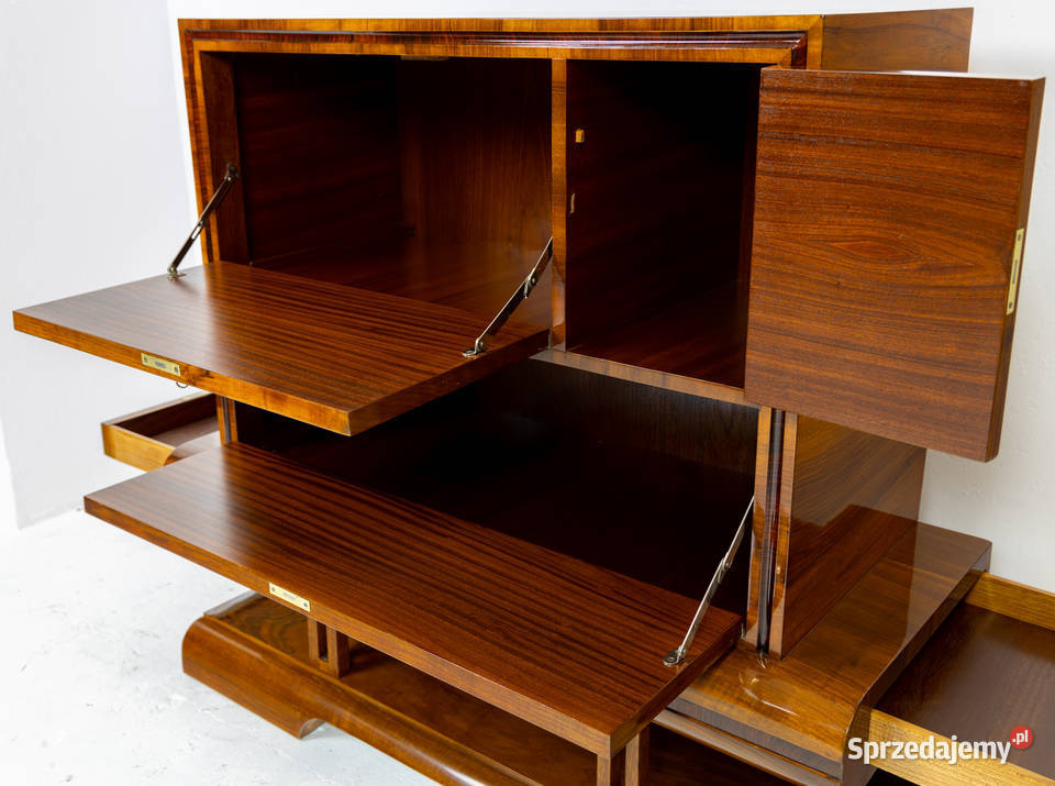 Komoda barek art deco Polska lata 30 XX wieku Antyki, Sztuka, Kolekcje Swarzędz