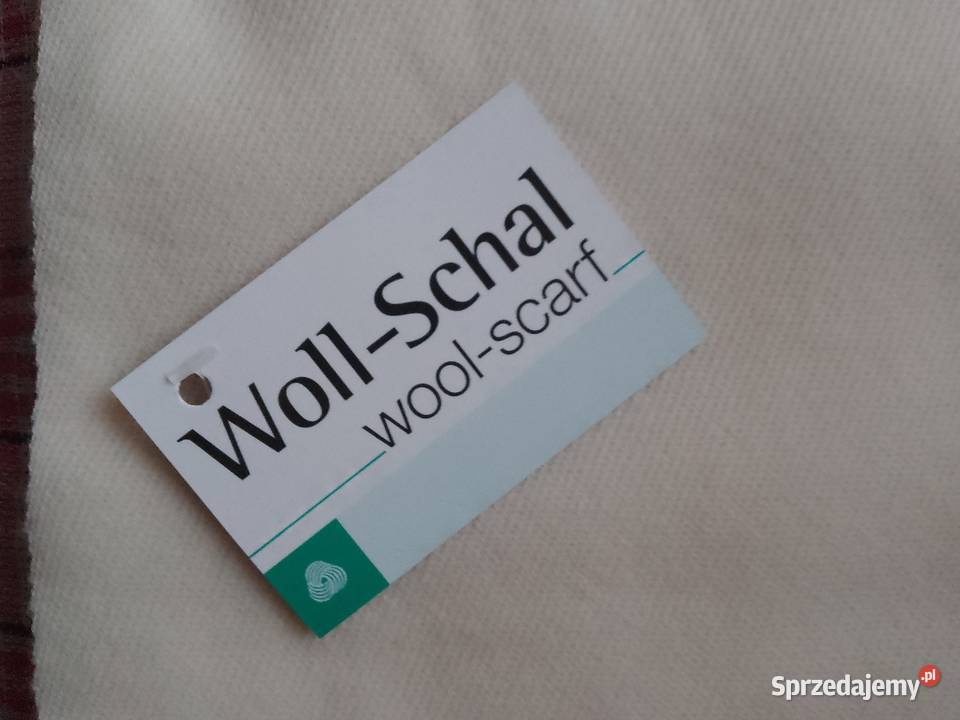 Szal szalik damski kremowy wełna małopolskie Chrzanów