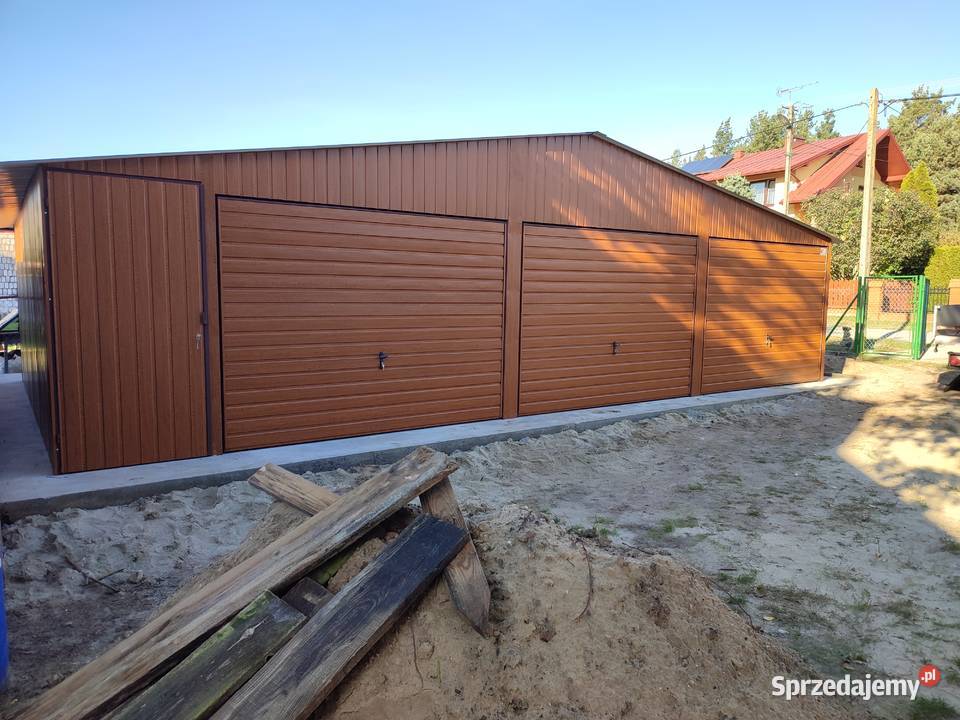 Duży Garaż Blaszany Złoty Dąb Garaże Blaszane 42m2 łódzkie Bełchatów sprzedam