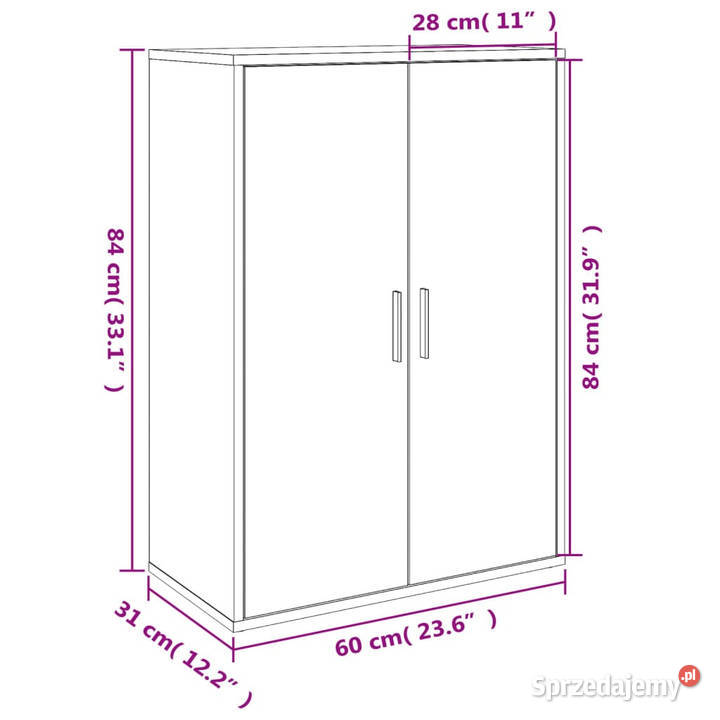 Szafka dąb sonoma 60x31x84 materiał sprzedam