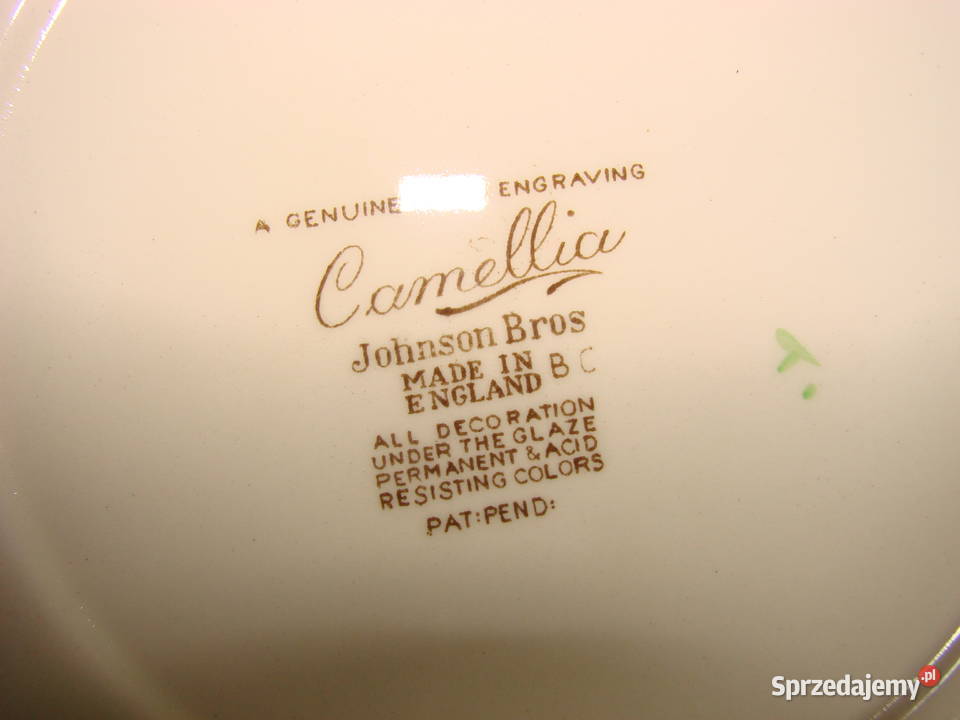 Camellia Johnson Bros porcelanowy talerz Pruszcz Gdański sprzedam