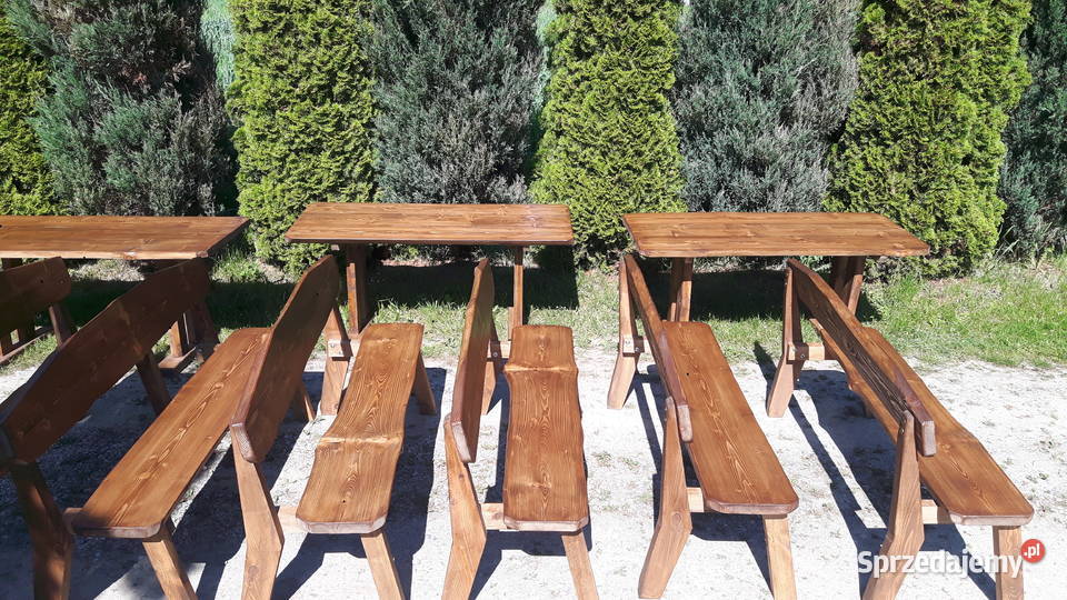 Meble ogrodowe drewniane solidne Bodzentyn