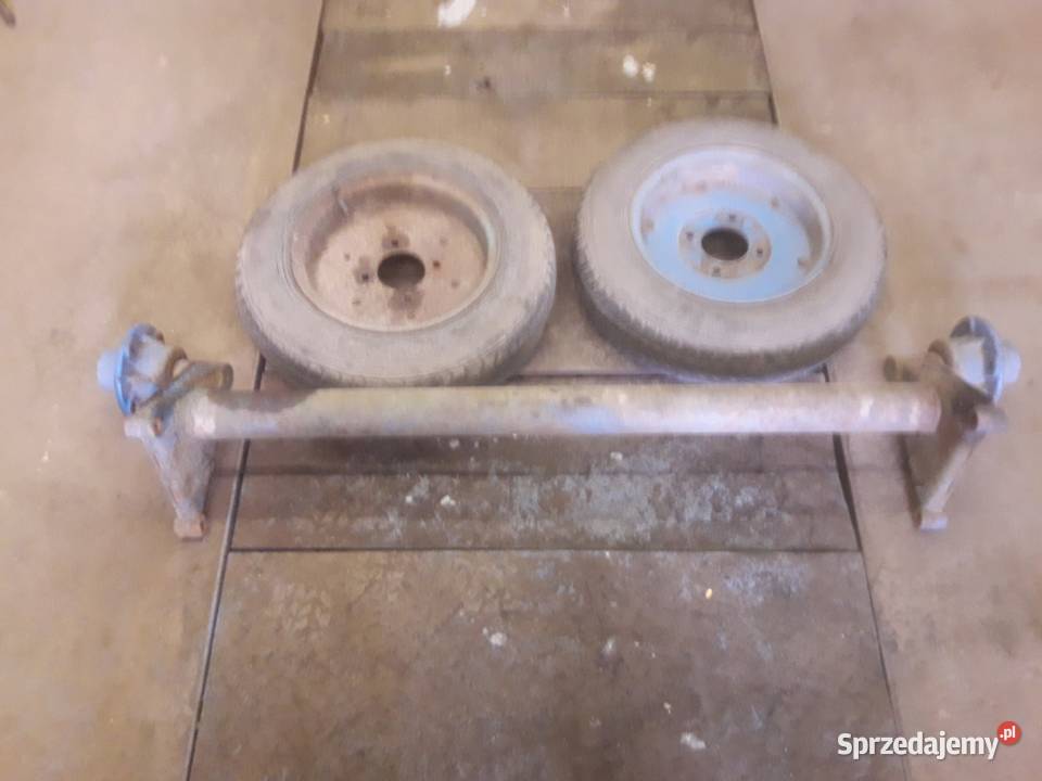 Oś z kołami kopaczka elewatorowa Niedźwiedź
