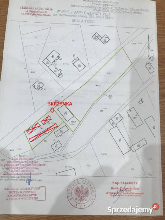 Działka siedliskowa 4200m2 we wsi Niedźwiednik Sprzedaż
