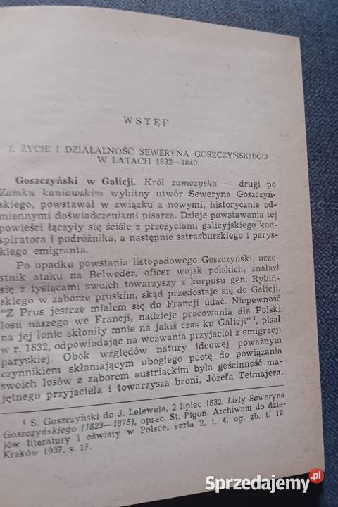 Seweryn Goszczyński Król Zamczyska Zakł Nar im Koźminek