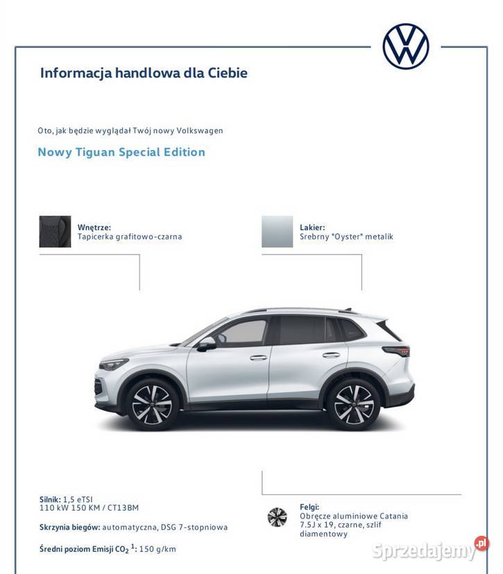 Volkswagen Tiguan Special Edition 15 etsi 1498cm3 Budzów sprzedam