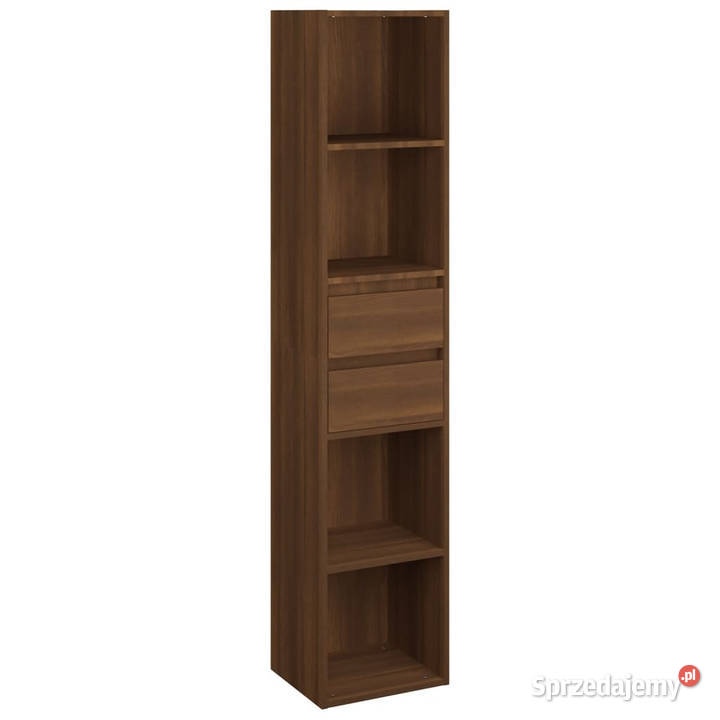 Szafka na książki brązowy dąb 36x30x171 WM815536 Warszawa