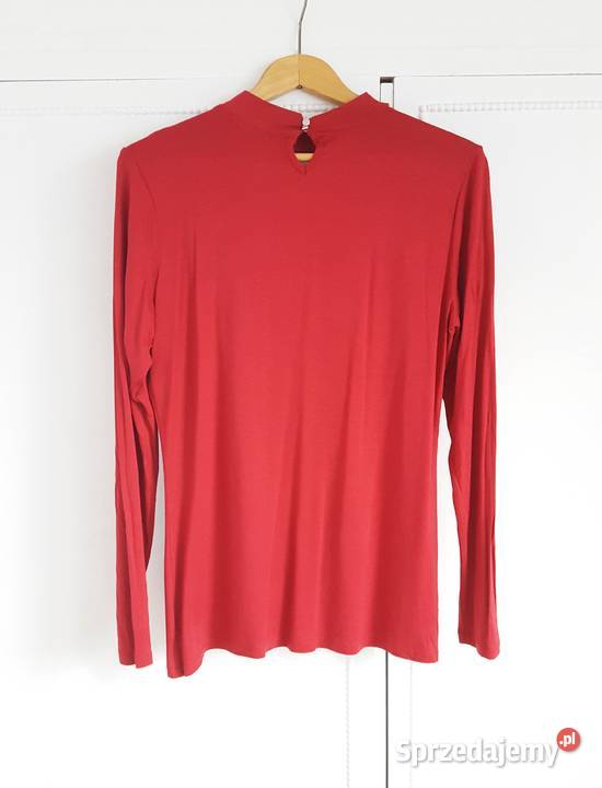 Czerwona bluzka top L 40 stójka dekolt Szczecin