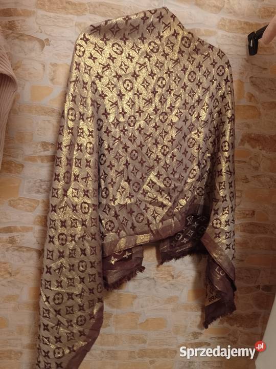 Louis Vuitton Wełniano kaszmirowy długi szal ze