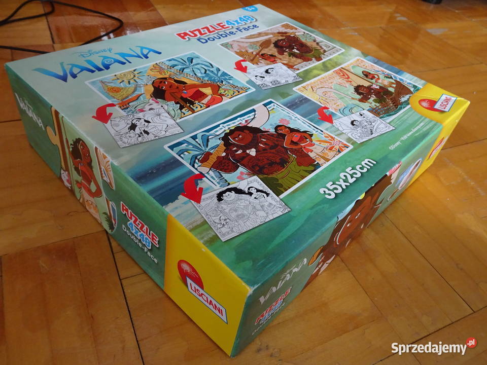 Vaiana puzzle dwustronne 4 x 48 elementów Warszawa