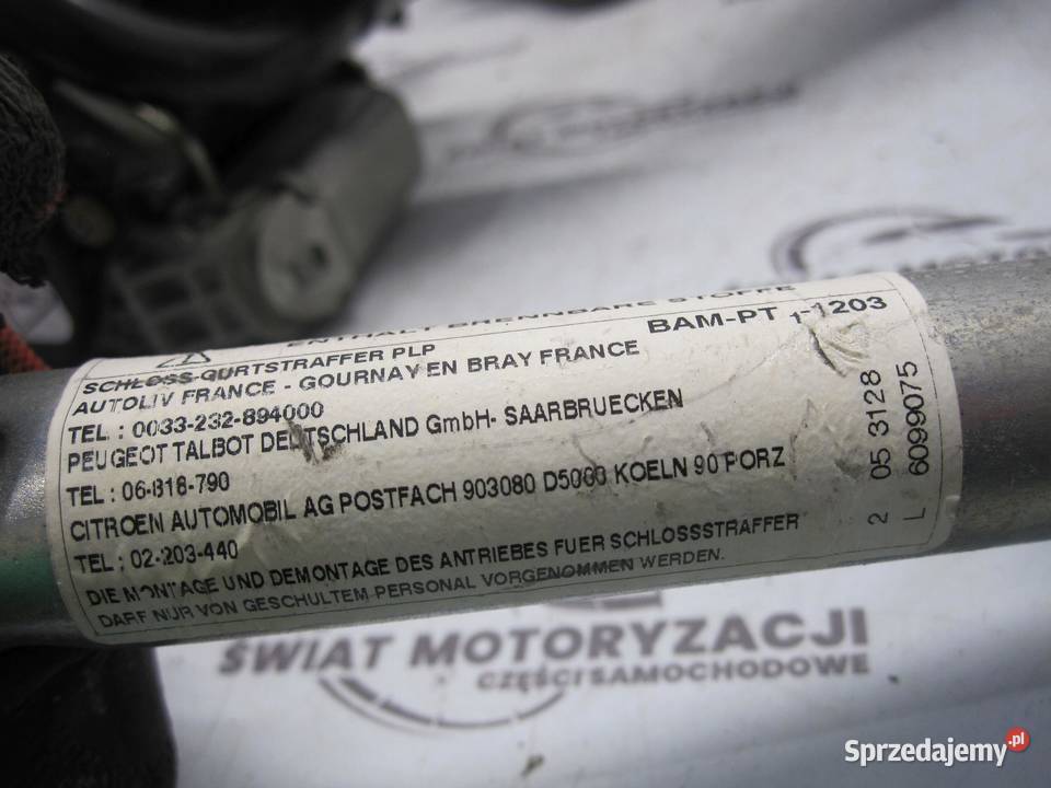 CITROEN C3 PICASSO 12r pas bezpieczeństwa lewy