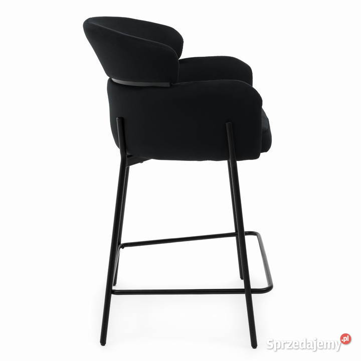 Hoker Tapicerowany Bolznao Czarny Wysyłka 24H