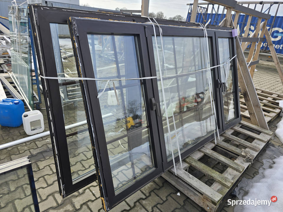 Okna aluminiowe 2SKsłupek stały URUR 2630 x 1450 Rudolfowo sprzedam