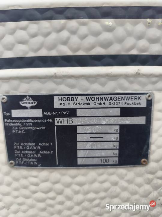 Sprzedam przyczepę kempingową 100kg Czarne Wielkie sprzedam