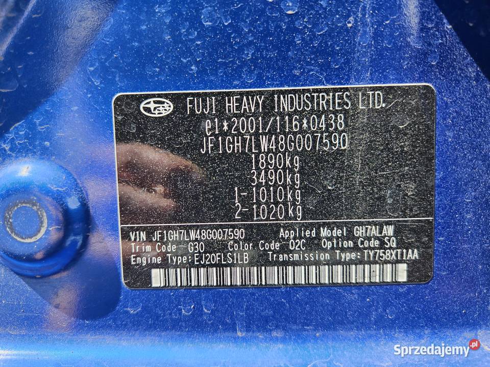 Subaru impreza gh 20RS ej20f lubelskie Chutcze sprzedam