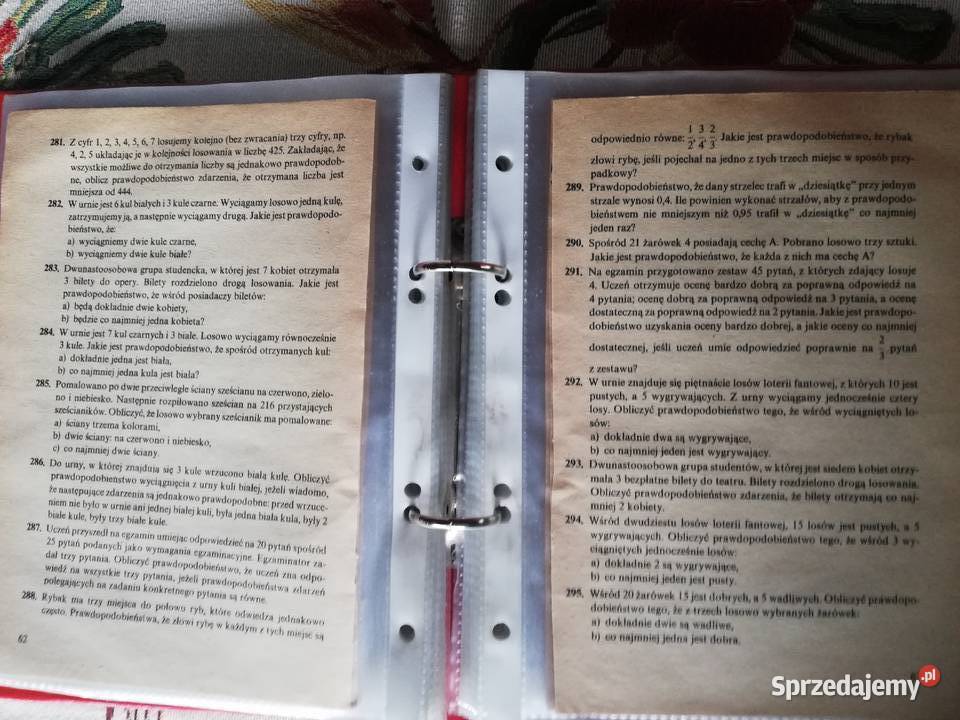 Zbiór zadań z rachunku prawdopodobieństwa S Kraków sprzedam