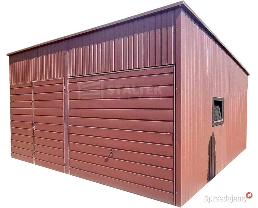 Hala Garaż blaszany 6x6 2x Brama okno dach ST108 Białystok