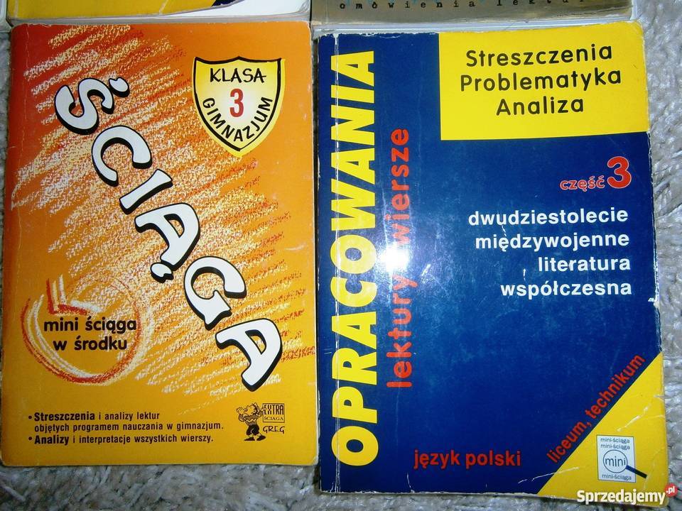 opracowania język polski gimnazjum liceum ściąga gimnazjum Podręczniki Częstochowa