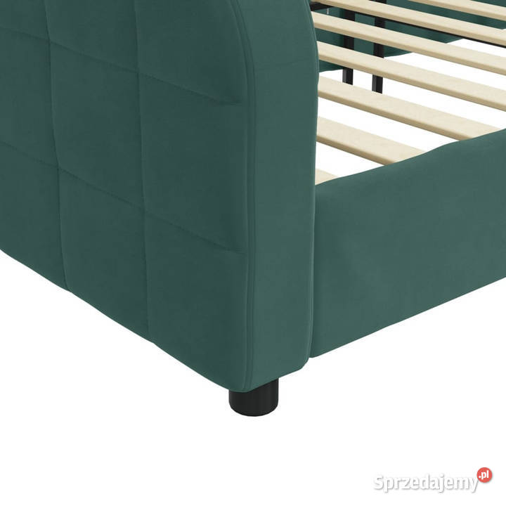 Sofa z funkcją spania ciemnozielona aksamitna mazowieckie Warszawa