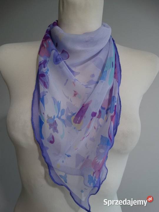 Apaszka Jedwabna Chustka Liliowy Kolor Pastelowy podlaskie Łomża