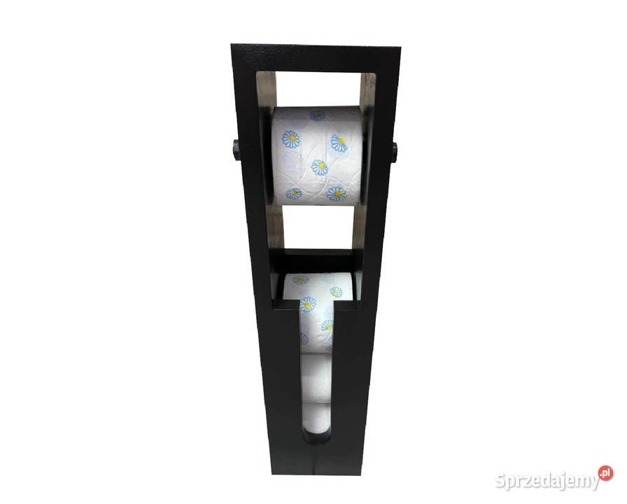 Stojak drewniany na papier toaletowy czarny mat podkarpackie Dębica