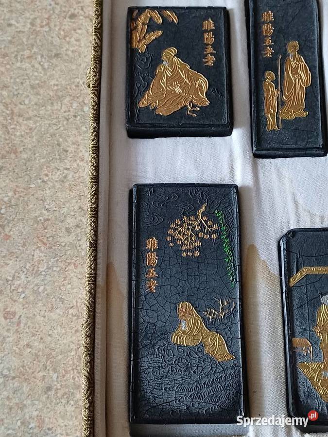 vintage chiński zestaw pałeczek tuszu Nowy Targ