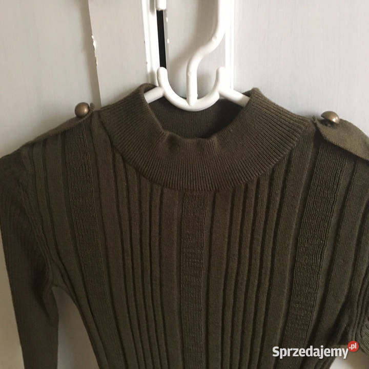 sweter khaki HM xs 34 pagony bluzka Wkładane przez głowę Inowrocław