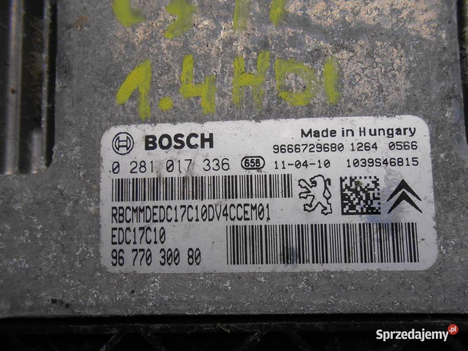 KOMPUTER SILNIKA CITROEN C3 II 14 HDI sprzedam