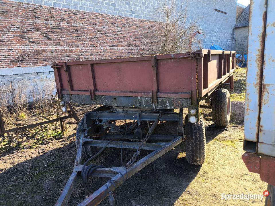 Przyczepa Sanok D46 D47 wywrotka 3 strony uszkodzony śląskie
