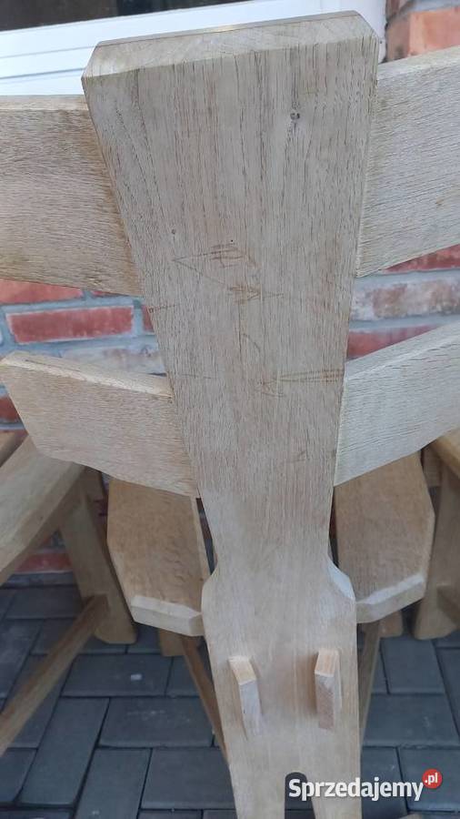 Krzesła dębowe drewniane 4 rustykalne twarde