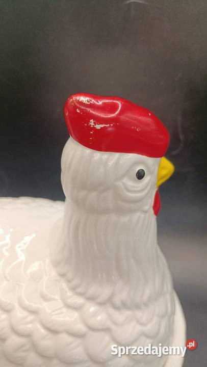 Figurka ceramiczna ptak kura kwoka pojemnik Zamość sprzedam