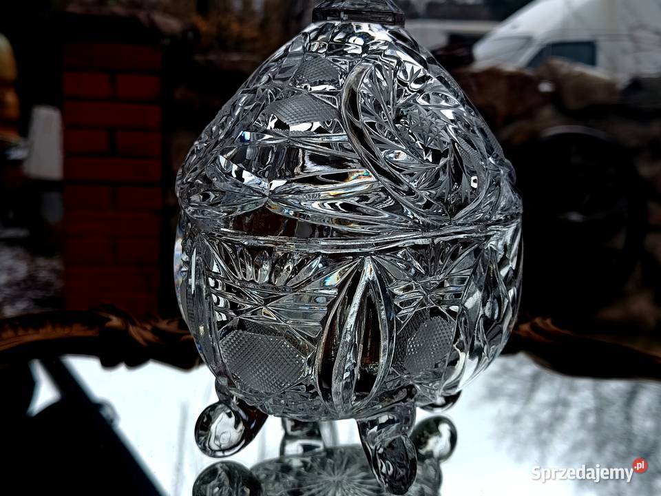 Piękna duża bomboniera kryształowa Klenica sprzedam