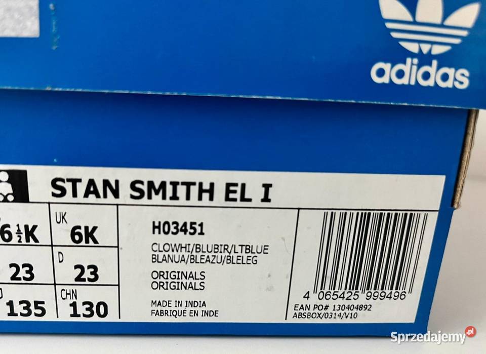 Adidasy firmy Adidas Stan Smith El I r23 skóra Sportowe Gryfice